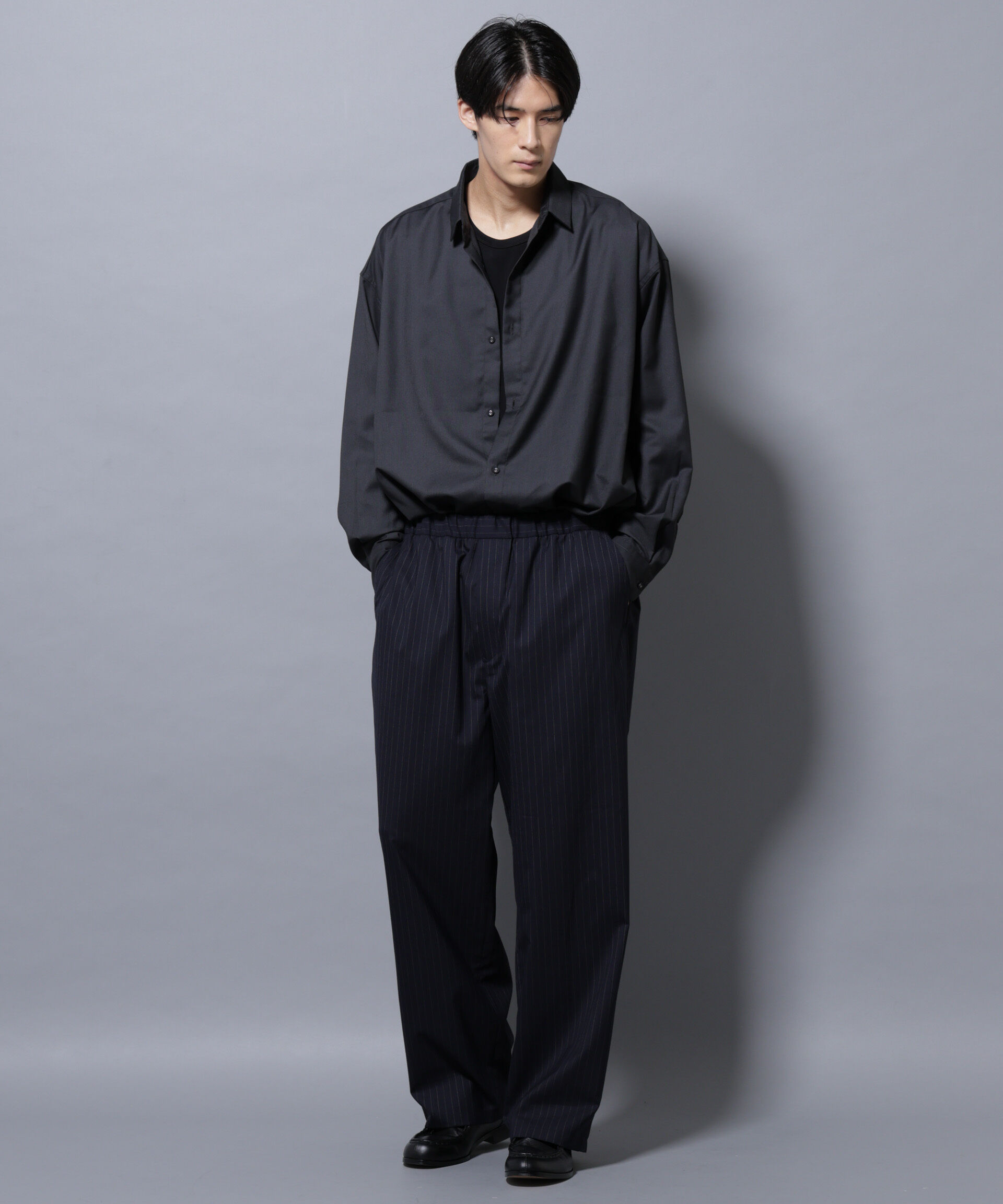 nano･universe「ビッグドレープシャツ 長袖」|シャツ・ブラウス|