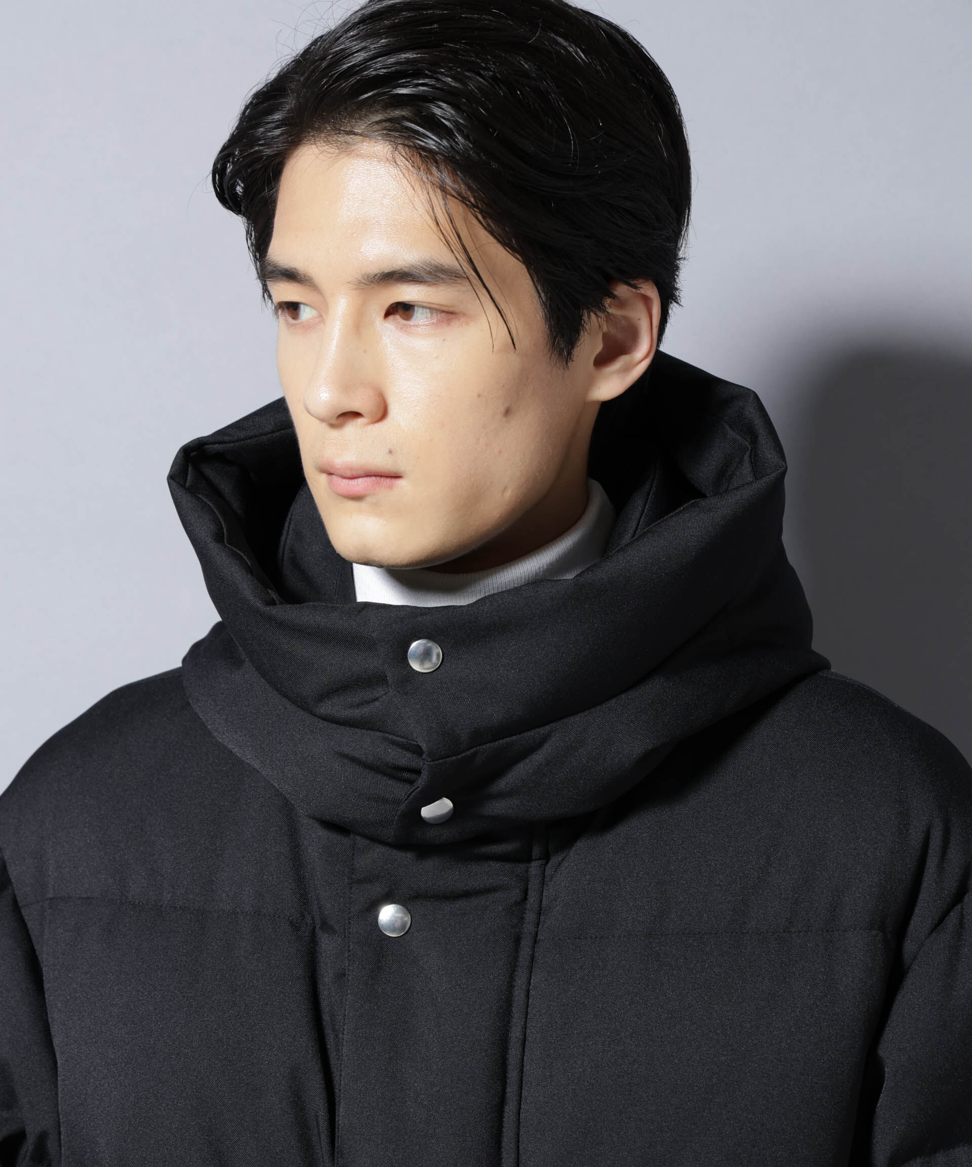 nano･universe「「西川ダウン(R)」フェイクファーカラーサージロングダウン」|ダウン|