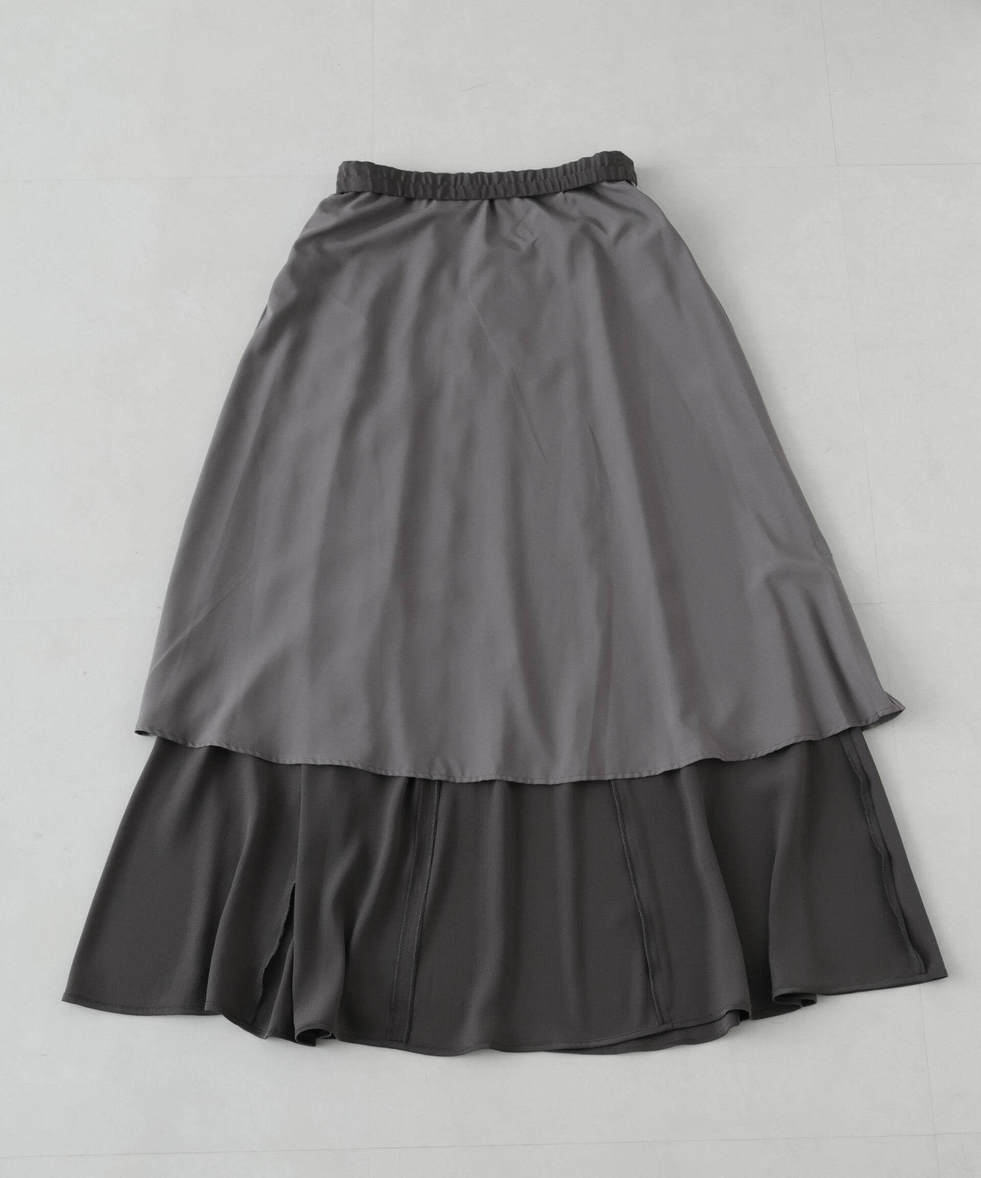 nano･universe「サテンフレアマキシスカート(セットアップ可)」|スカート|