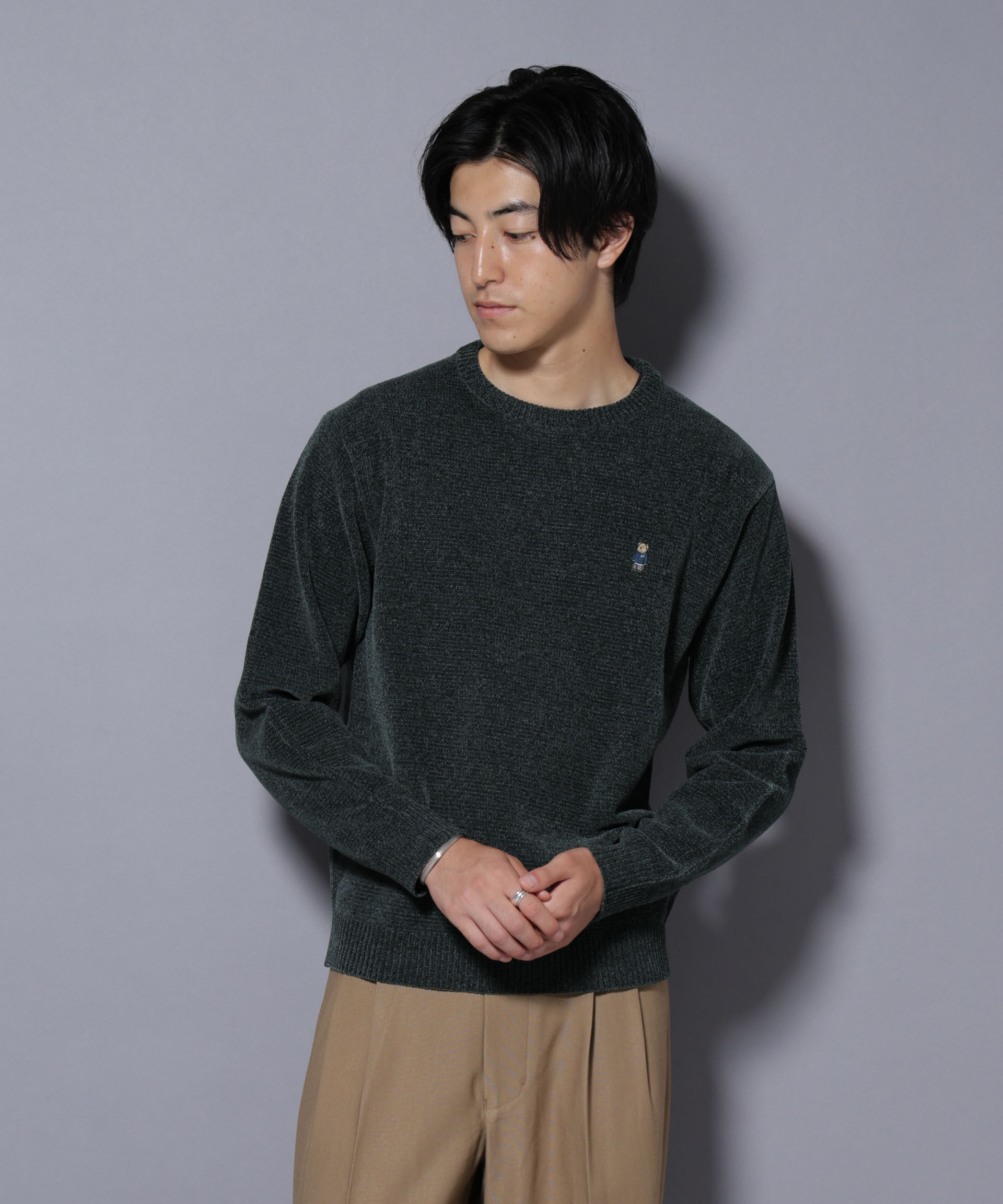 nano･universe「ナノベアモールニットクルーネック 1」|ニット・セーター|