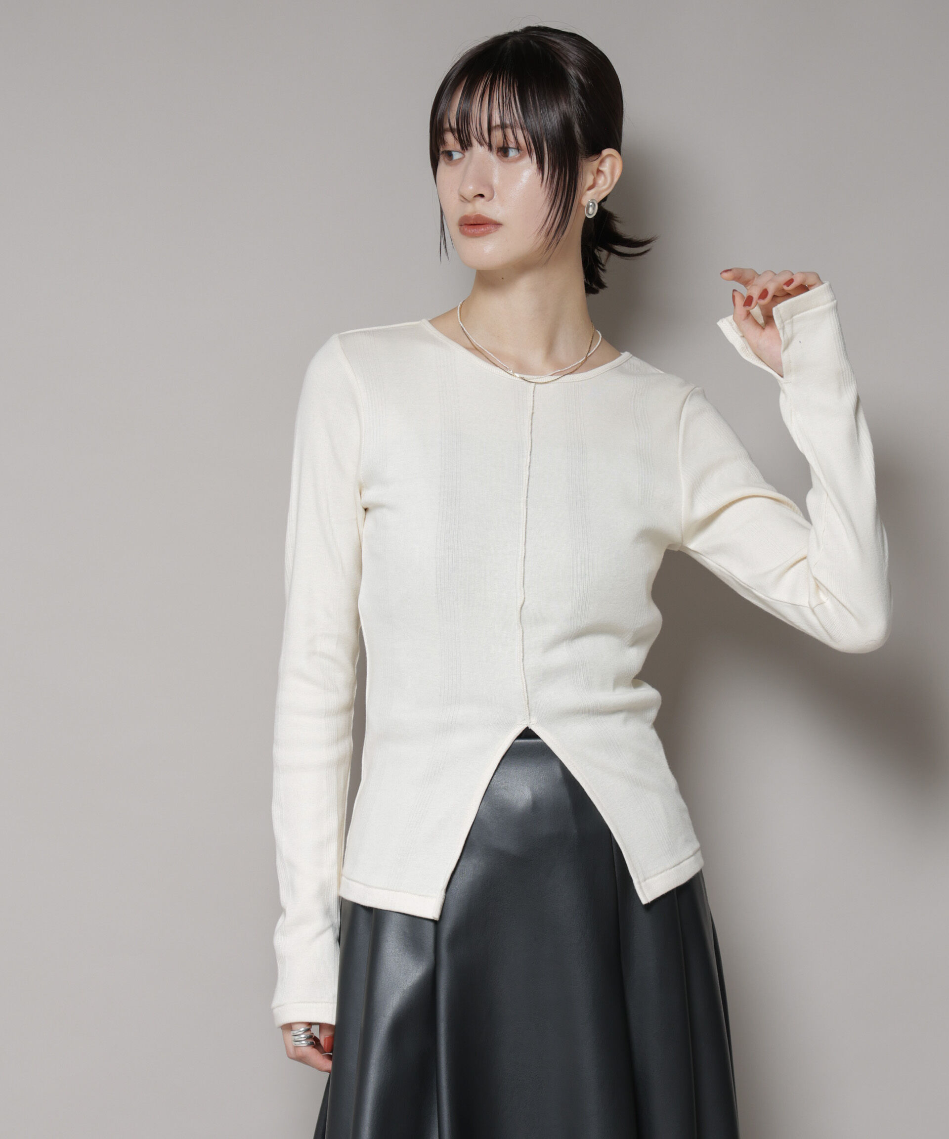 nano･universe「Robert P. Miller/Prib Slit PO」|Tシャツ・カットソー|アイボリー7