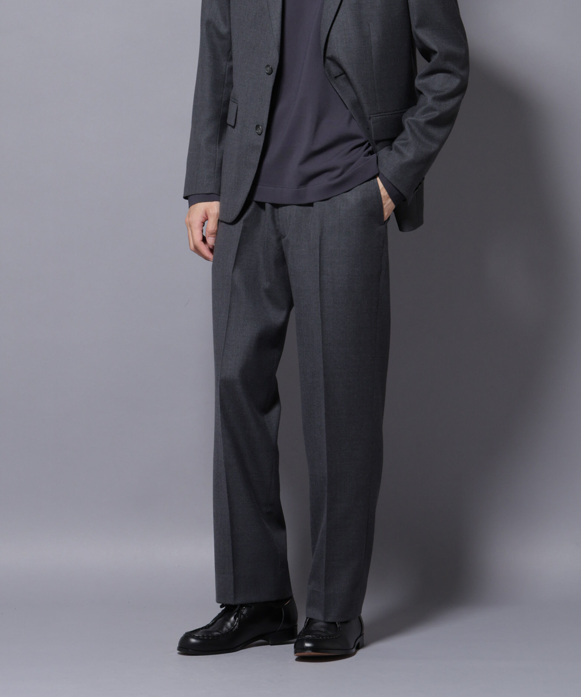 nano･universe「「N TROUSERS PREMIUM」RENU(R)洗えるサキソニーストレートパンツ」|スーツ|D.グレー2