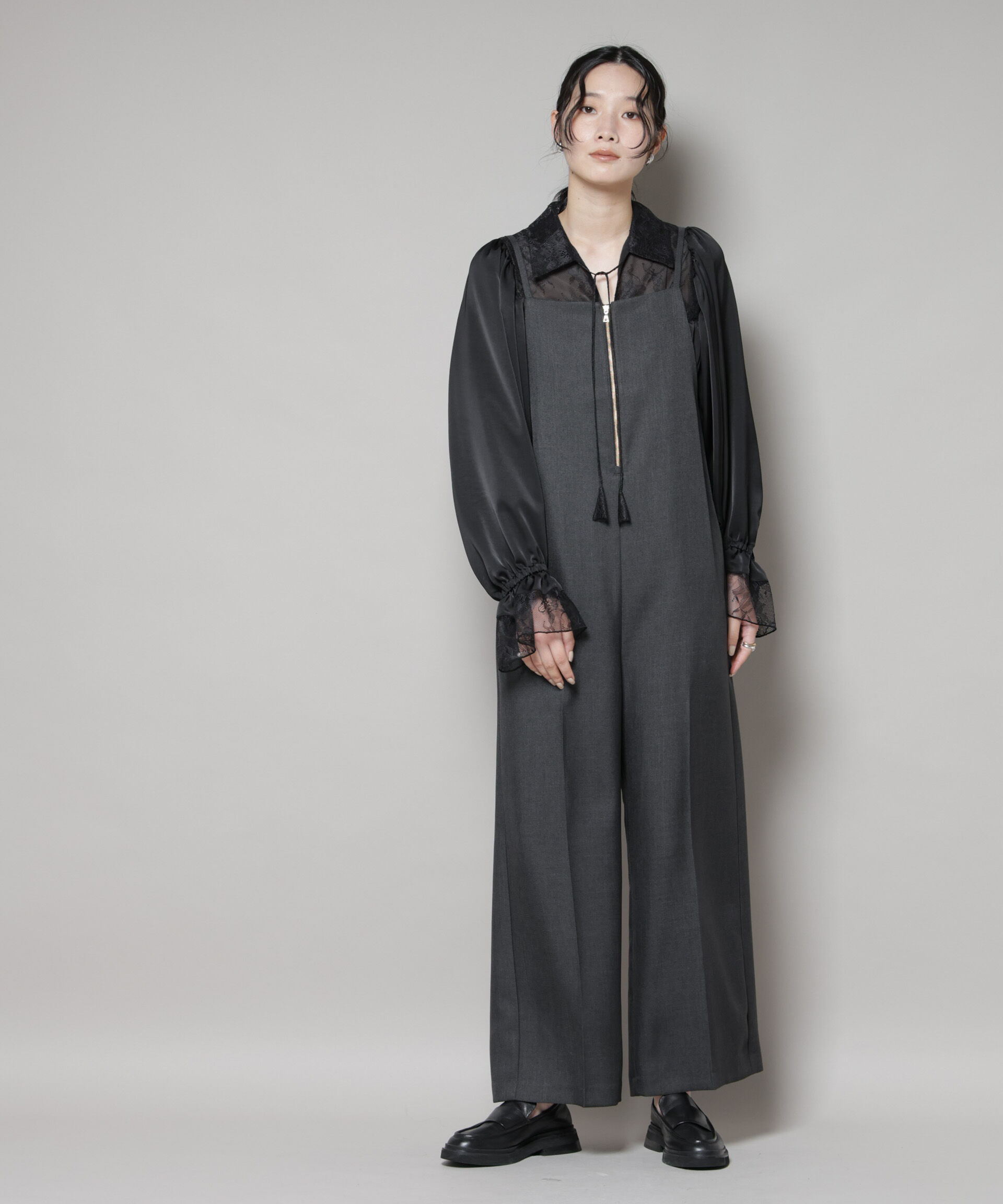 nano･universe「レースコンビギャザーブラウス」|シャツ・ブラウス|