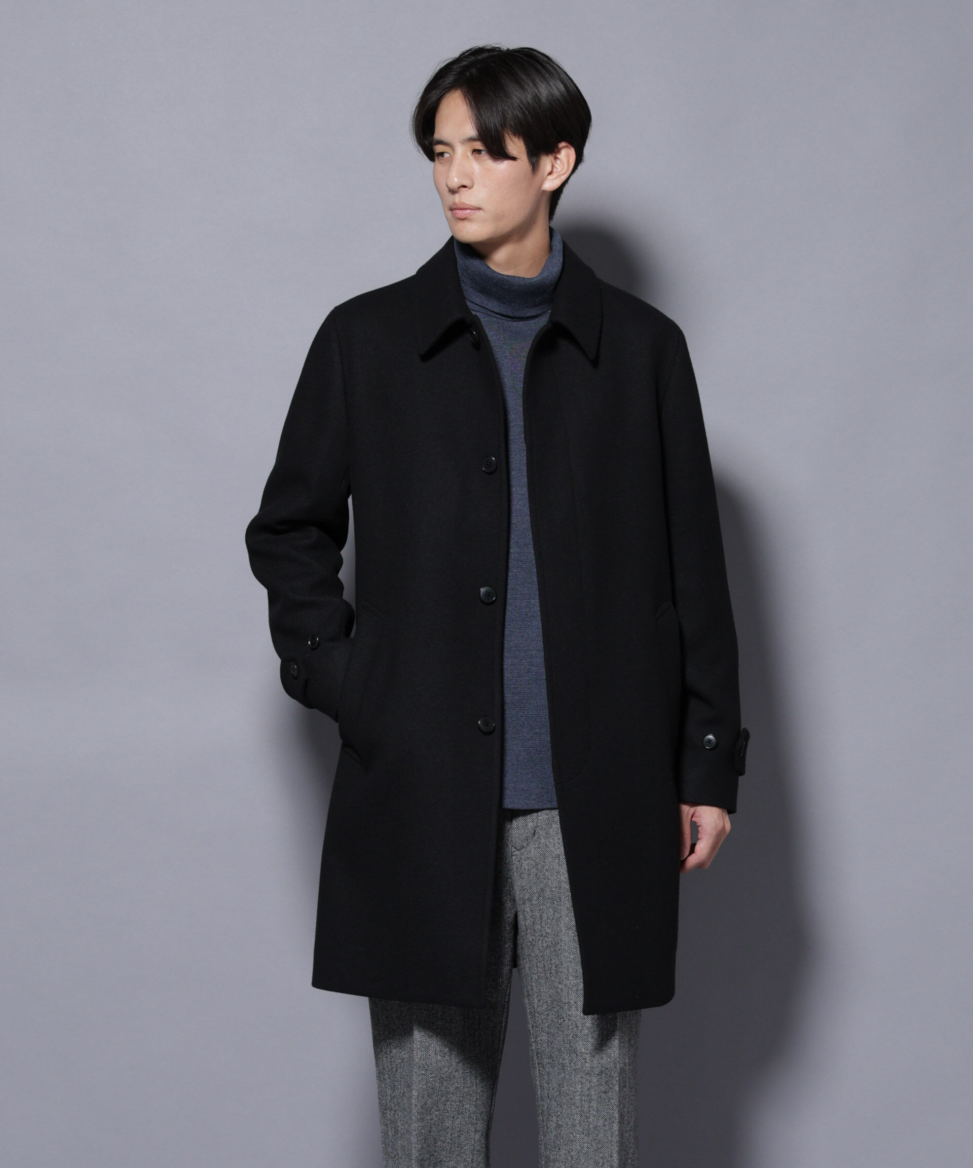 nano･universe「ウール/Nメルトンステンカラーコート」|その他|