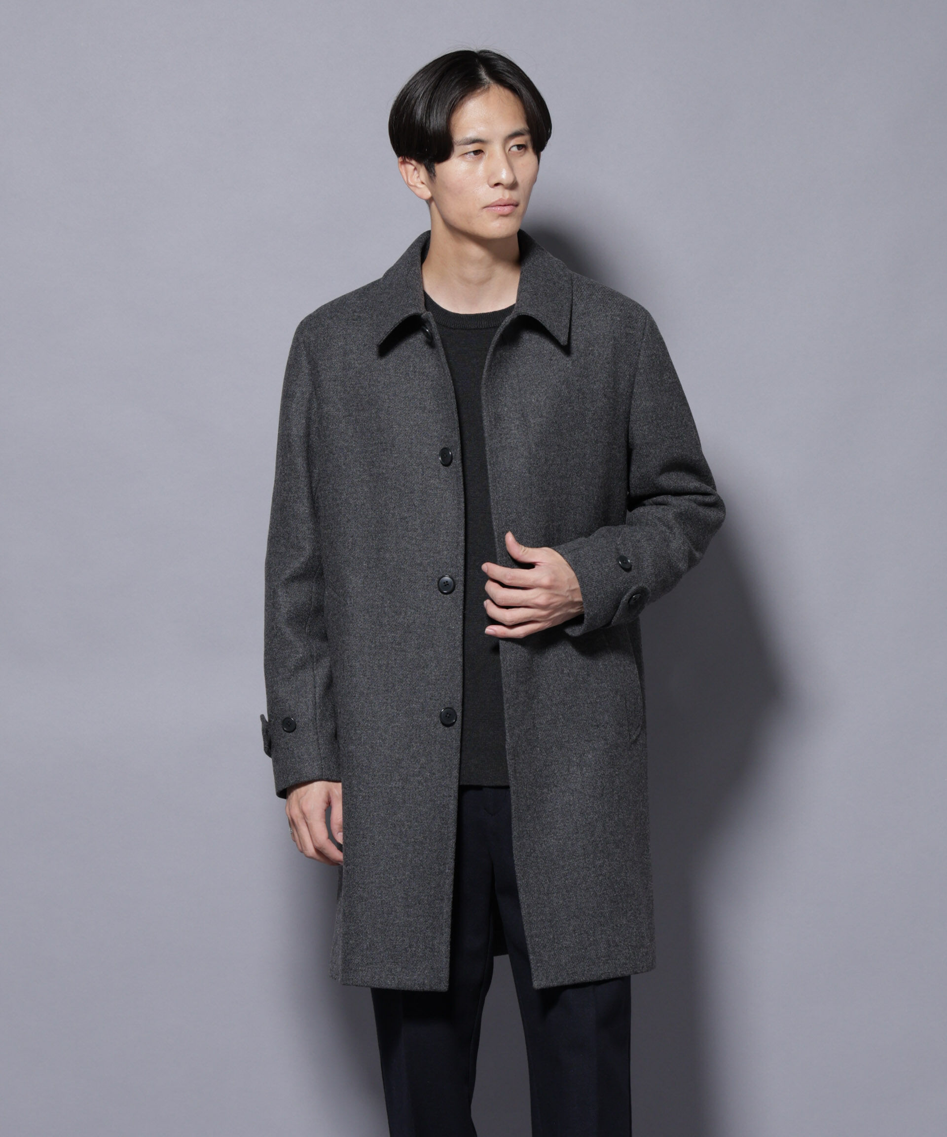 nano･universe「ウール/Nメルトンステンカラーコート」|その他|