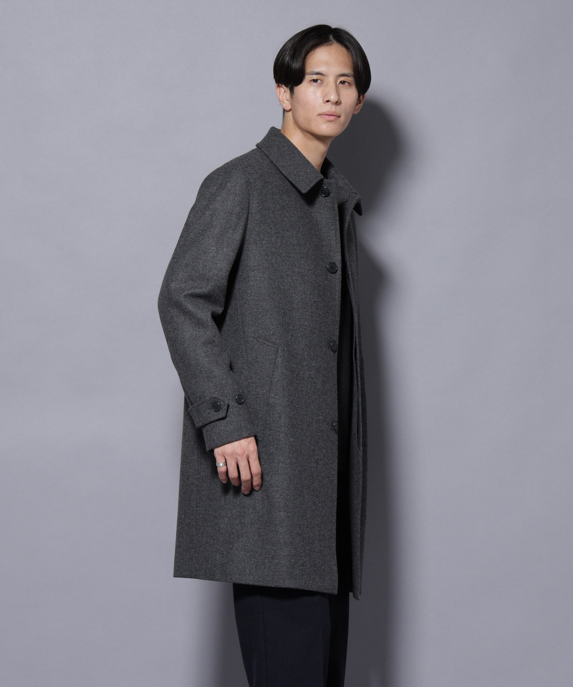 nano･universe「ウール/Nメルトンステンカラーコート」|その他|