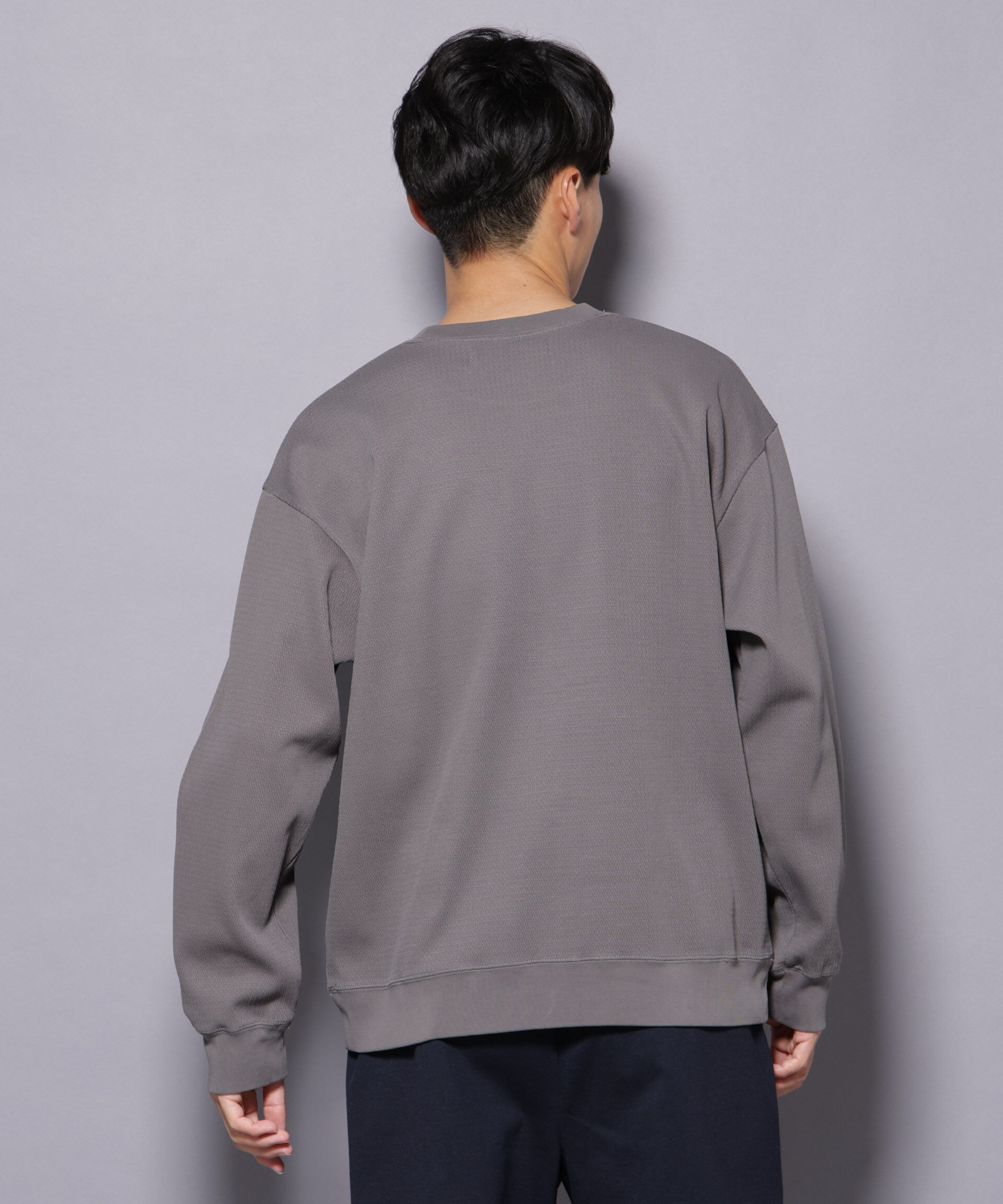 nano･universe「コットンガーメントダイサーマルクルーネックプルオーバー」|Tシャツ・カットソー|