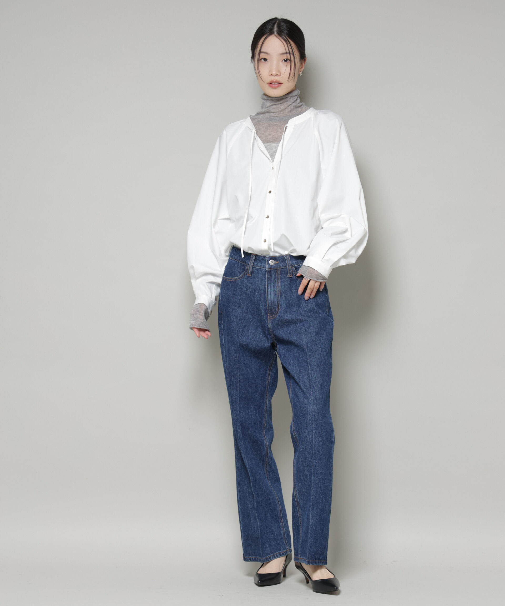 nano･universe「前後2wayラグランスリーブデザインブラウス」|シャツ・ブラウス|