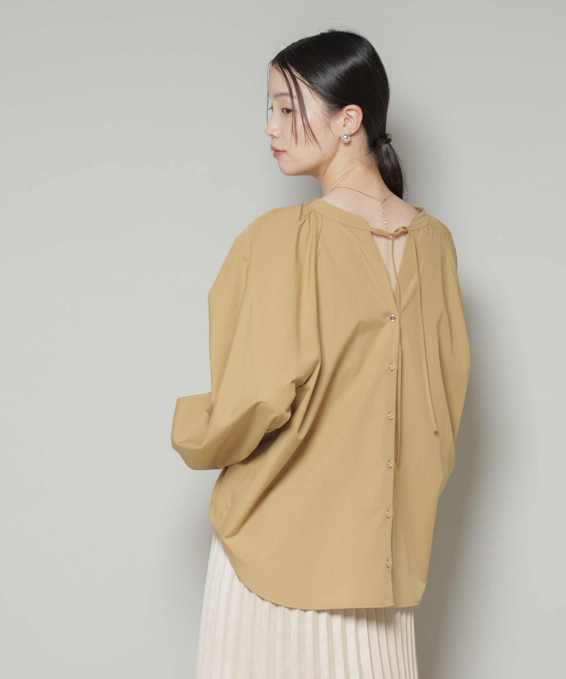 nano･universe「前後2wayラグランスリーブデザインブラウス」|シャツ・ブラウス|