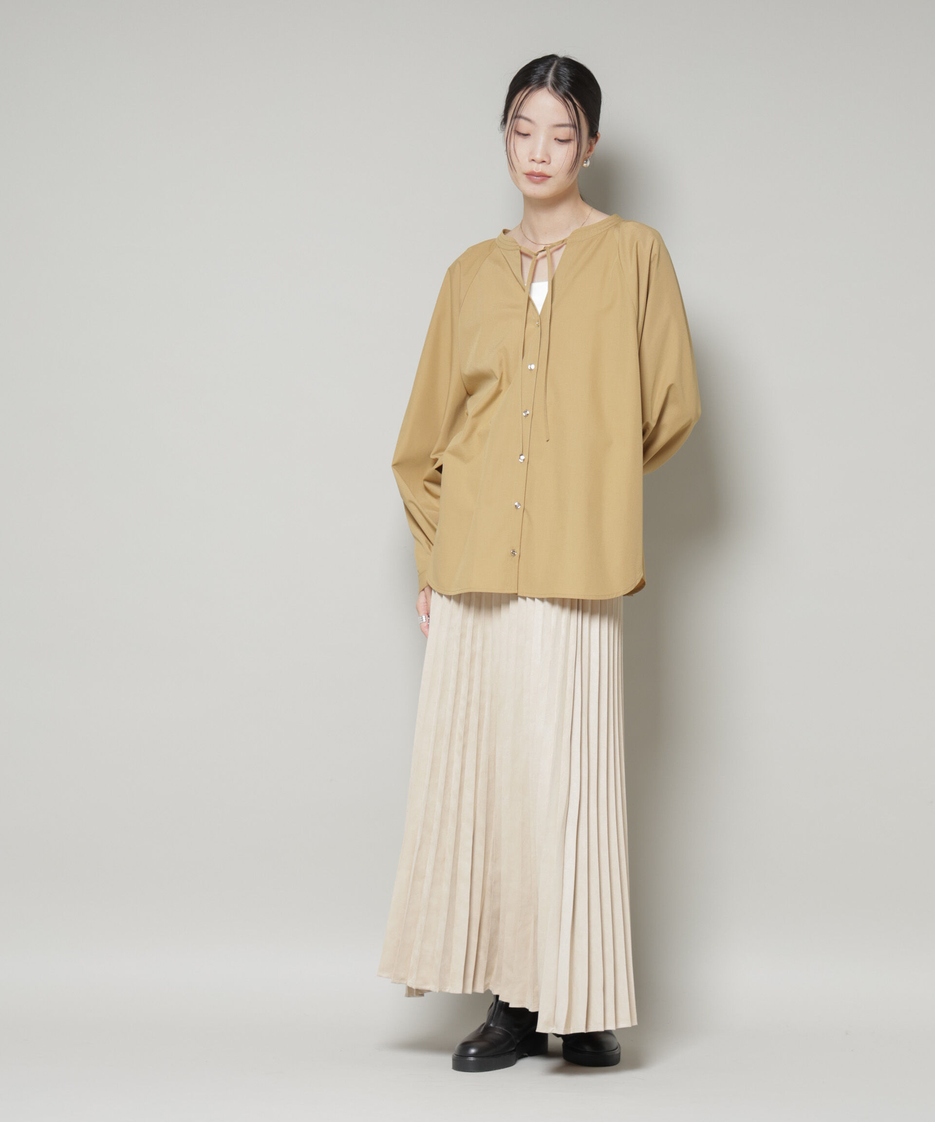 nano･universe「前後2wayラグランスリーブデザインブラウス」|シャツ・ブラウス|