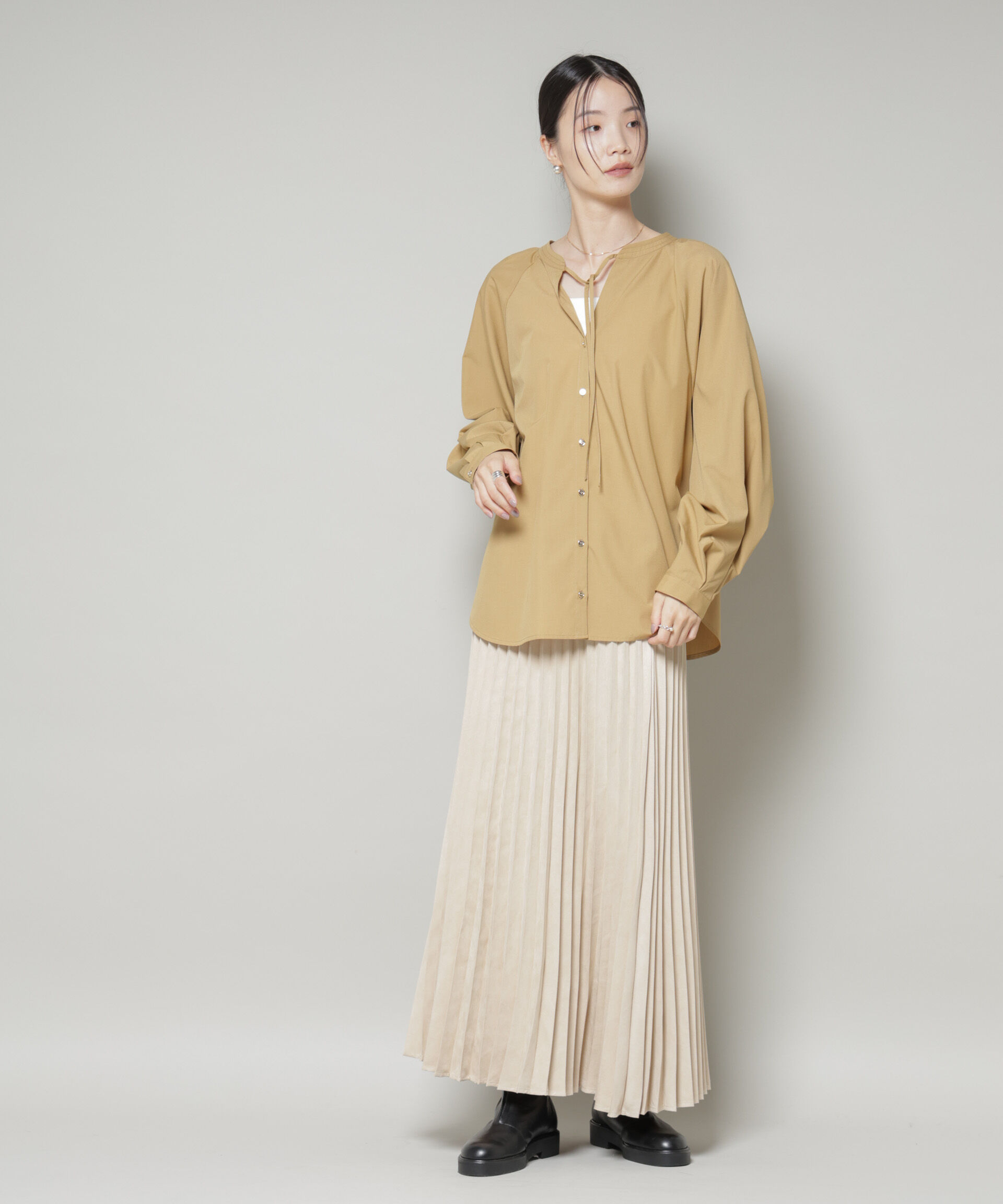 nano･universe「前後2wayラグランスリーブデザインブラウス」|シャツ・ブラウス|