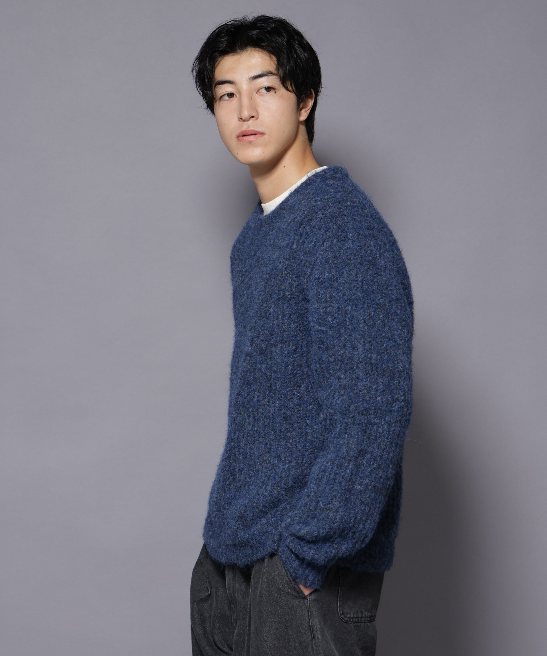 nano･universe「ウールミックスローゲージニット」|ニット・セーター|