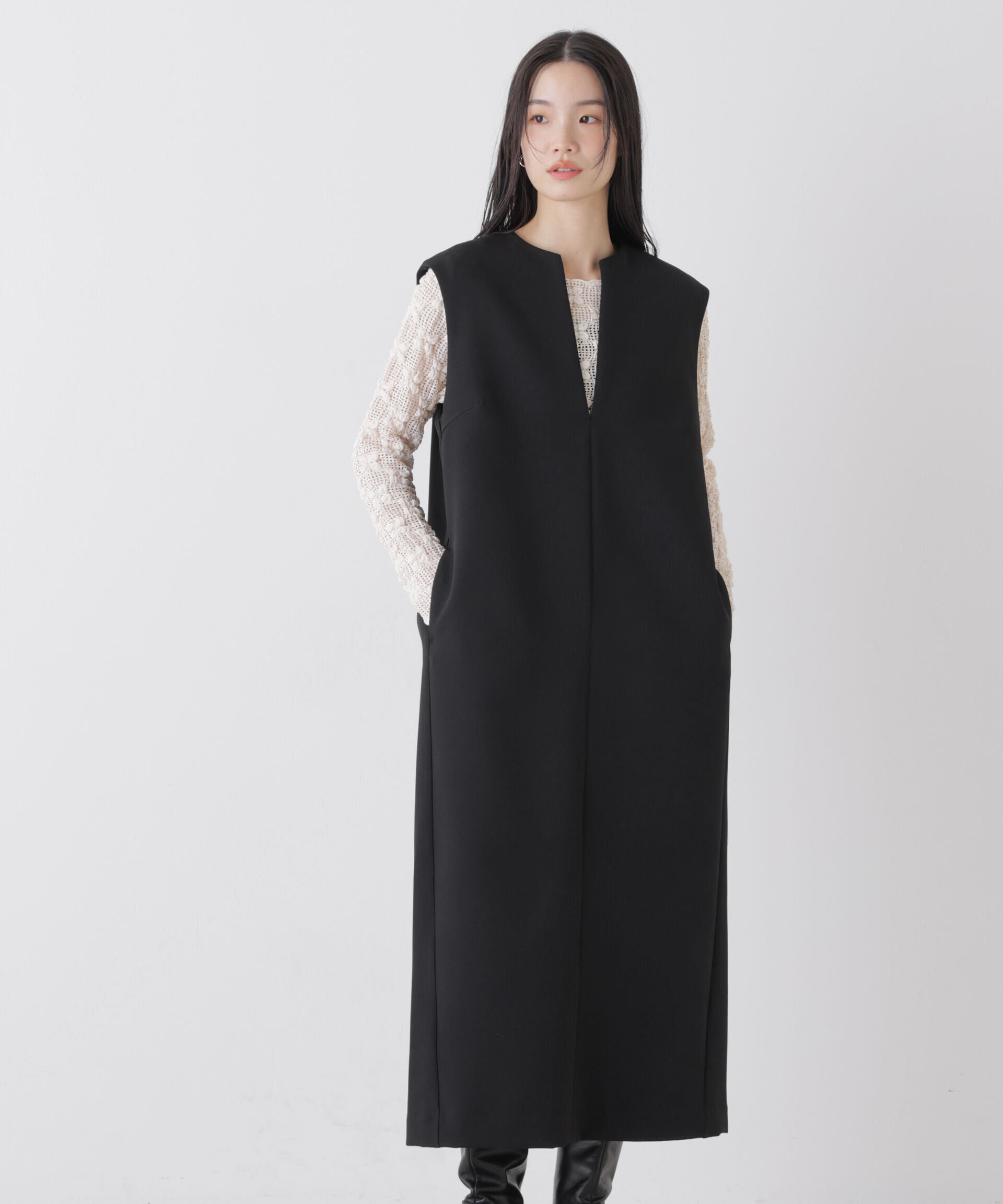 nano･universe「キーネックワンピース」|ワンピース|