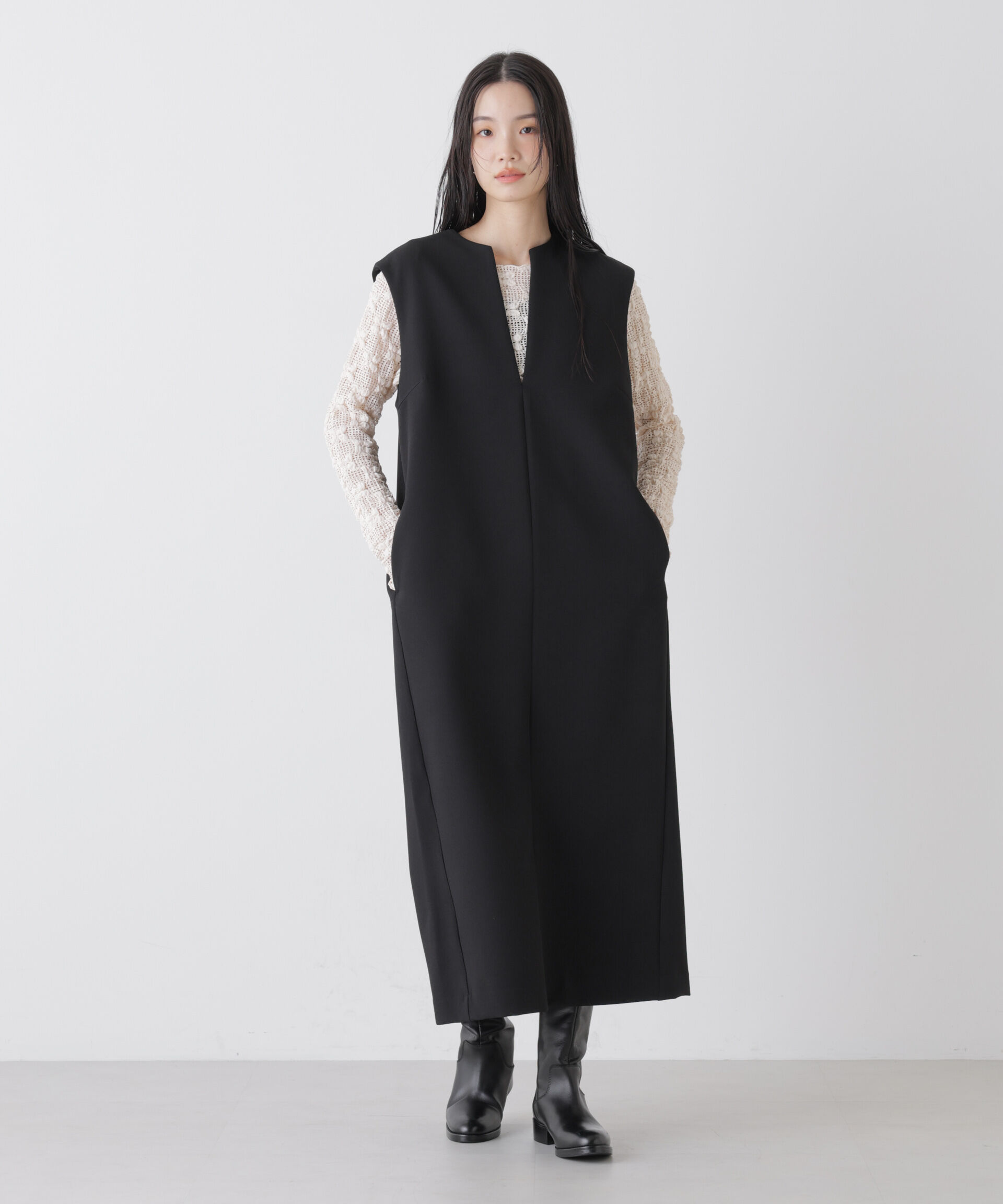 nano･universe「キーネックワンピース」|ワンピース|