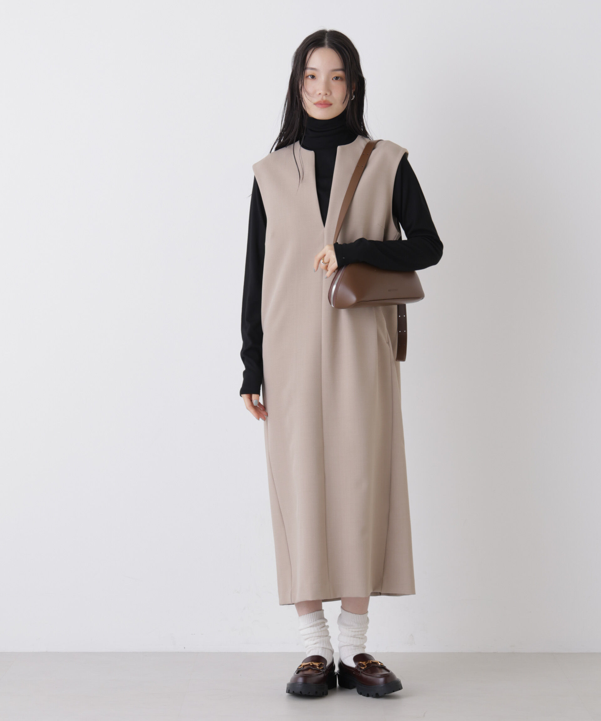 nano･universe「キーネックワンピース」|ワンピース|