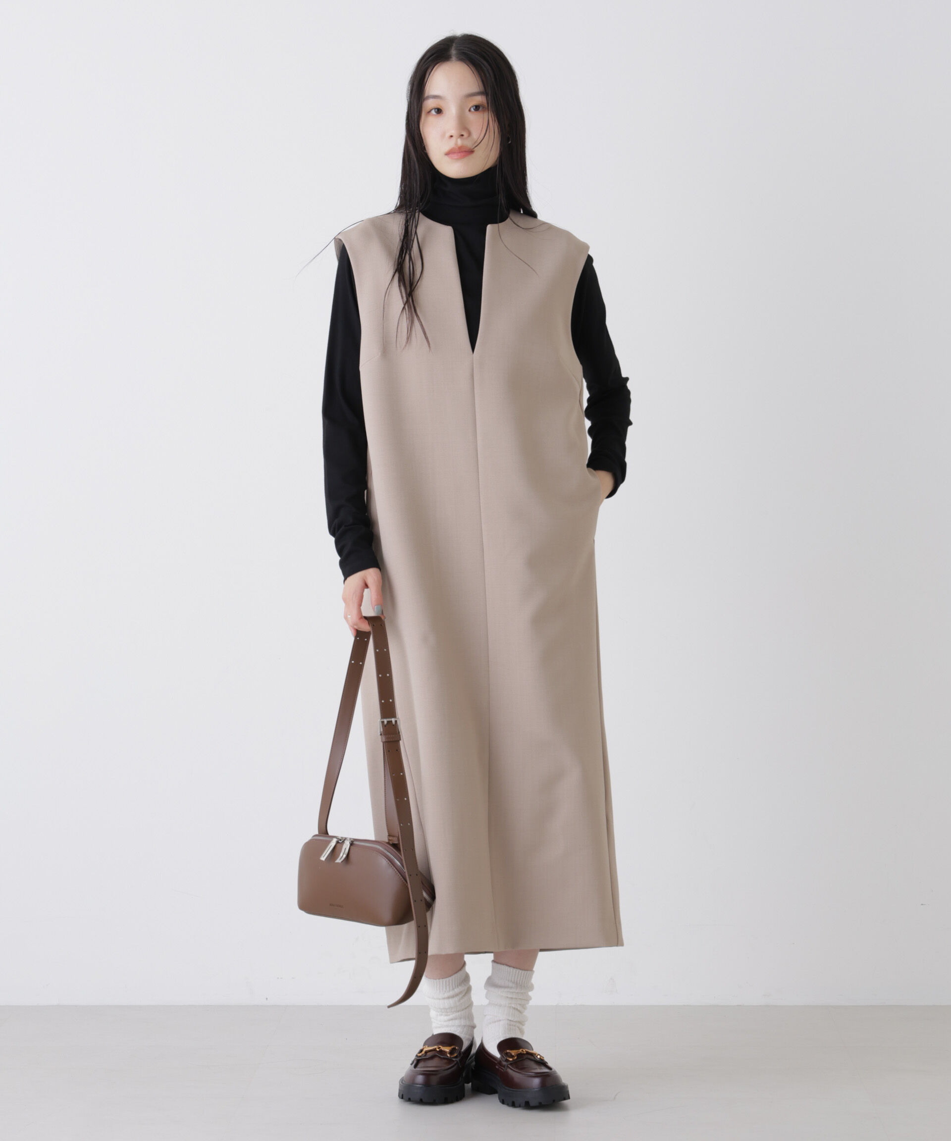 nano･universe「キーネックワンピース」|ワンピース|