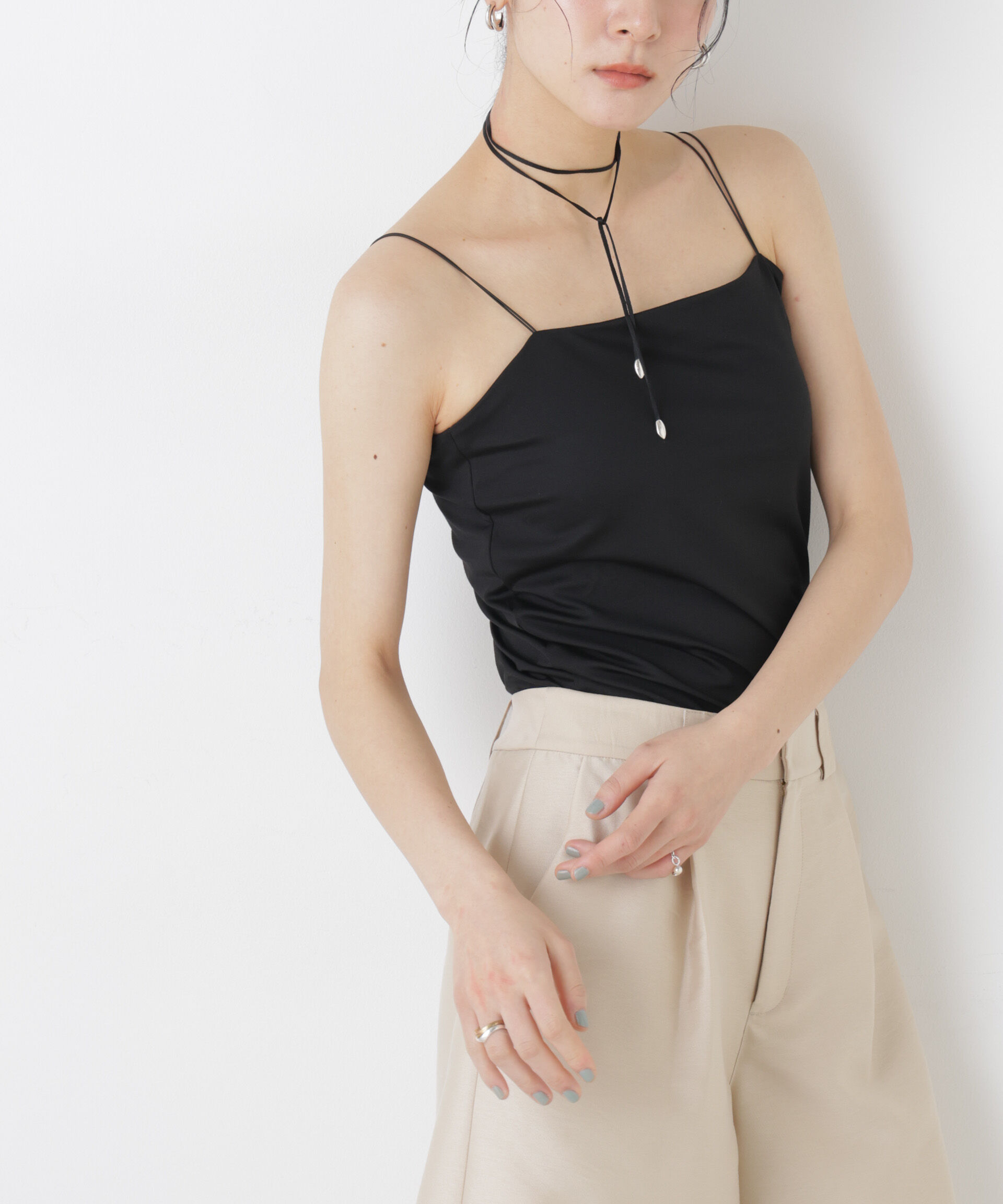 nano･universe「ストレッチポンチカップ付きベアトップキャミソール」|Tシャツ・カットソー|