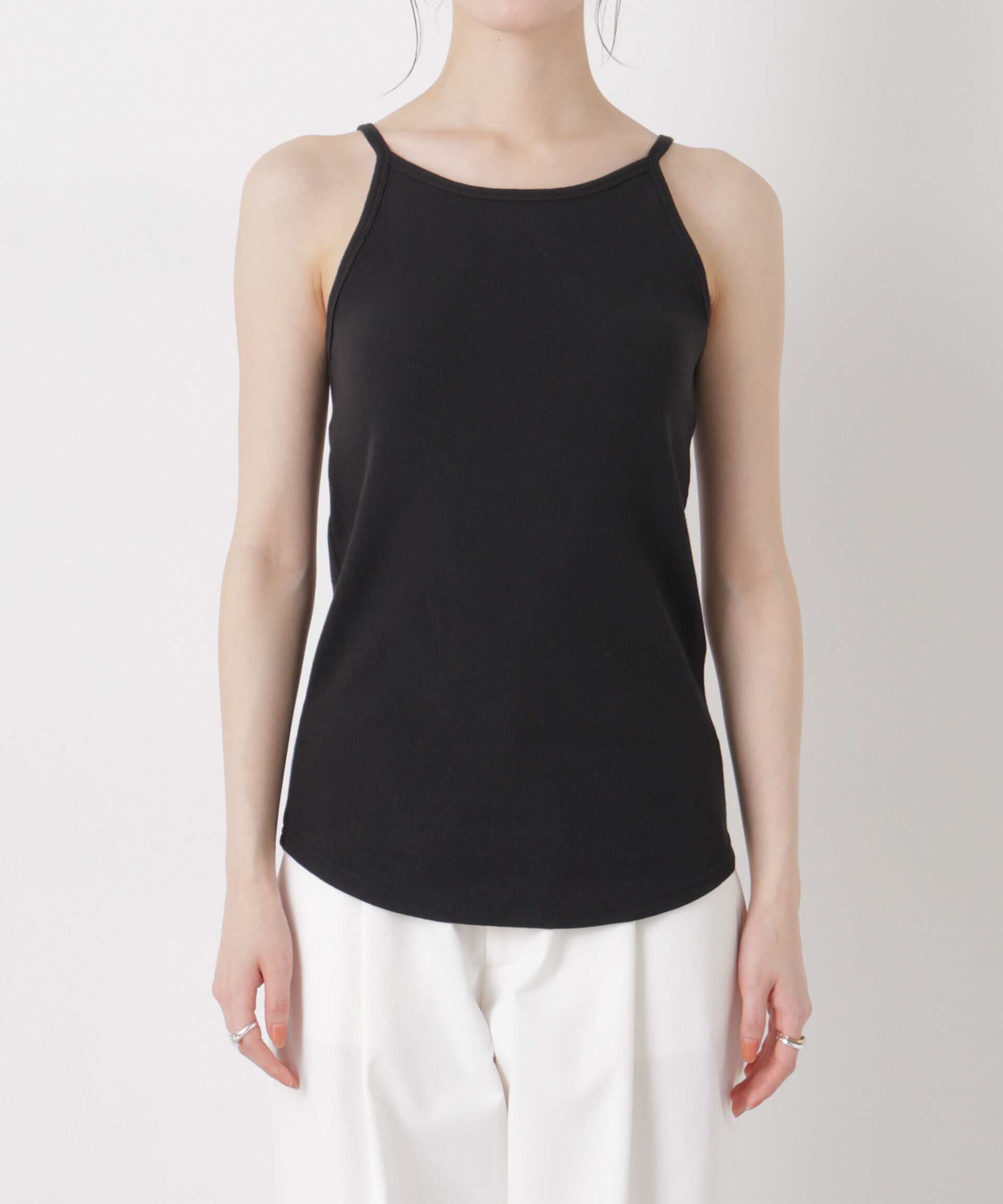 nano･universe「抗菌防臭リブカップ付きアメスリキャミ」|Tシャツ・カットソー|