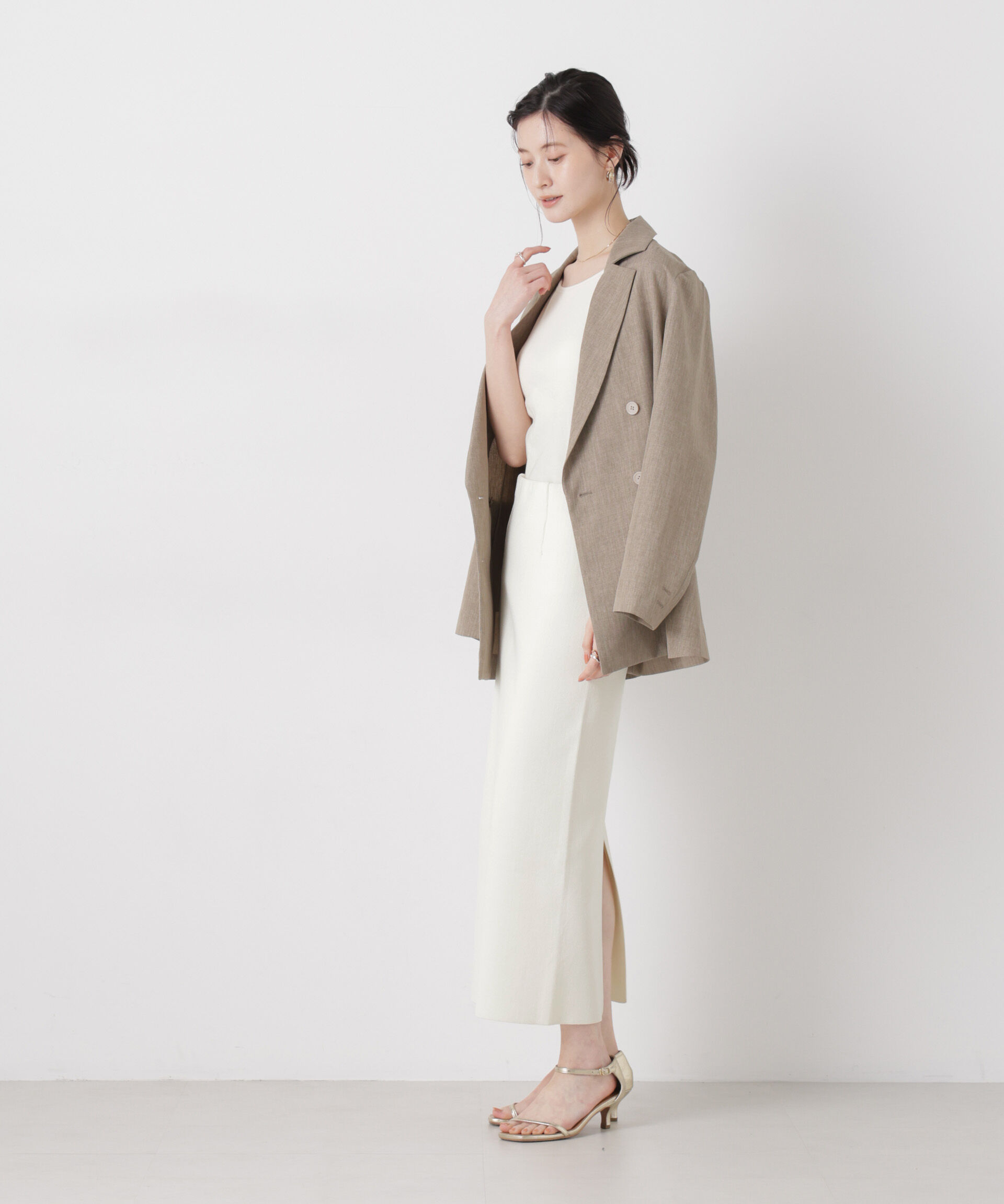 nano･universe「抗菌防臭リブカップ付きアメスリキャミ」|Tシャツ・カットソー|