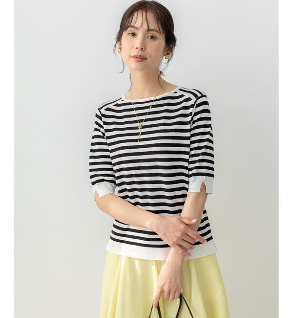 組曲「5分袖ニットＴシャツ」|ニット・セーター|