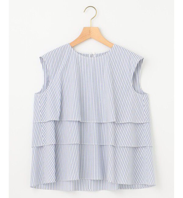 組曲「【WEB限定】コットンレーヨンシャーティングノースリーブ ブラウス」|シャツ・ブラウス|