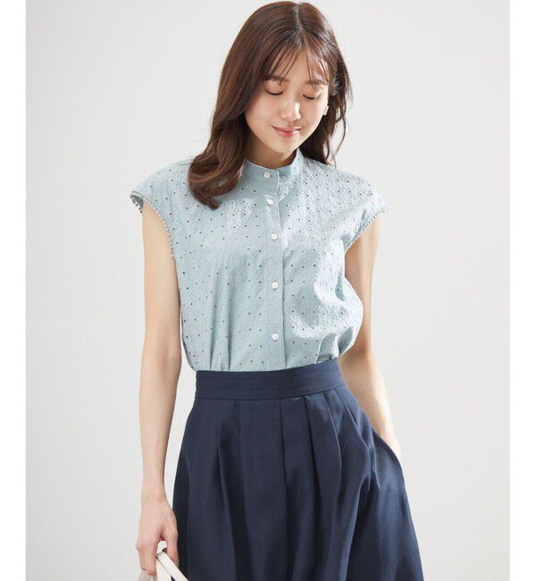 組曲「エンブロイダリーレースノースリーブ ブラウス」|シャツ・ブラウス|