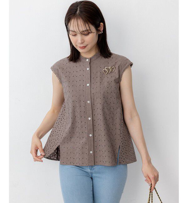 組曲「エンブロイダリーレースノースリーブ ブラウス」|シャツ・ブラウス|