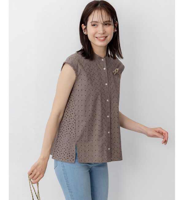 組曲「エンブロイダリーレースノースリーブ ブラウス」|シャツ・ブラウス|