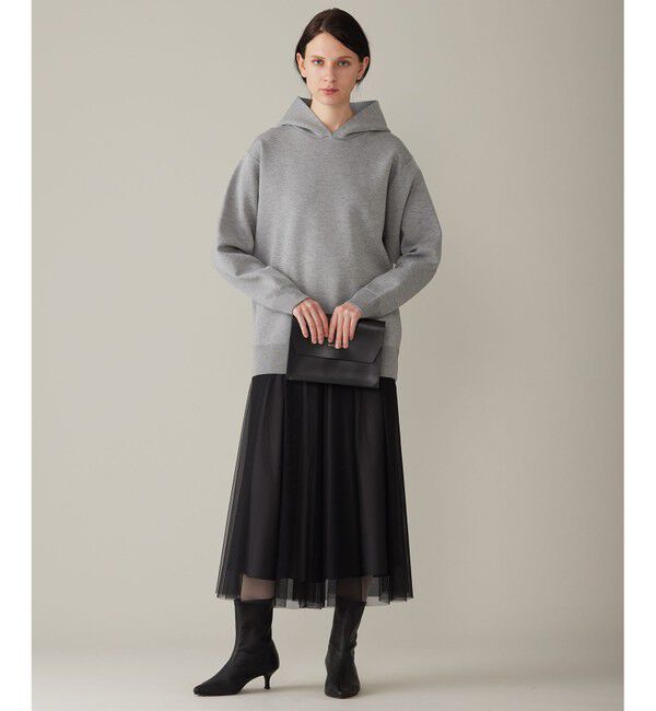 自由区「【洗える】シャイニースムースニット パーカー」|パーカー|