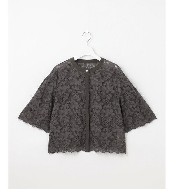自由区「【洗える】フルールコードレース ブラウス」|シャツ・ブラウス|スレート