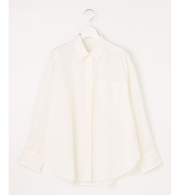 自由区「【洗える】テンセルリネンベーシック シャツ」|シャツ・ブラウス|オフ