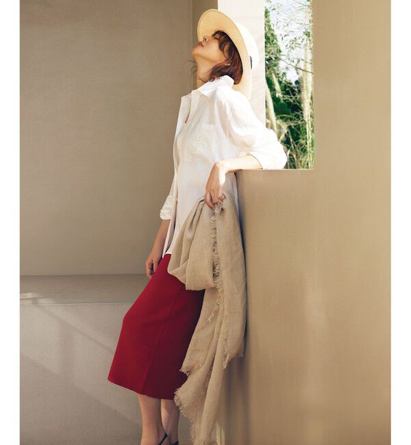 自由区「【洗える】テンセルリネンベーシック シャツ」|シャツ・ブラウス|