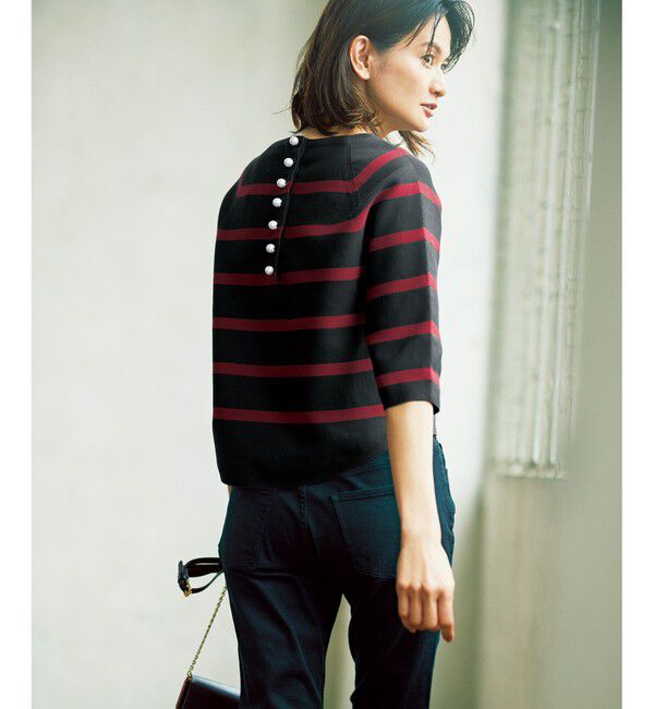 自由区「【洗える】ポリエステルホールガーメントプルオーバー ニット」|ニット・セーター|