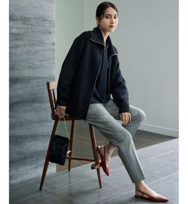 自由区「【撥水加工・洗える】TRギャバチェック柄テーパード パンツ」|その他|