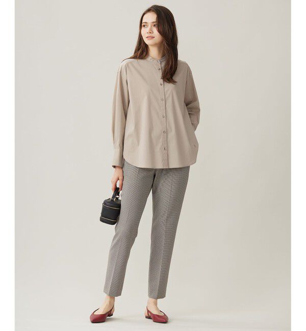 自由区「【撥水加工・洗える】TRギャバチェック柄テーパード パンツ」|その他|