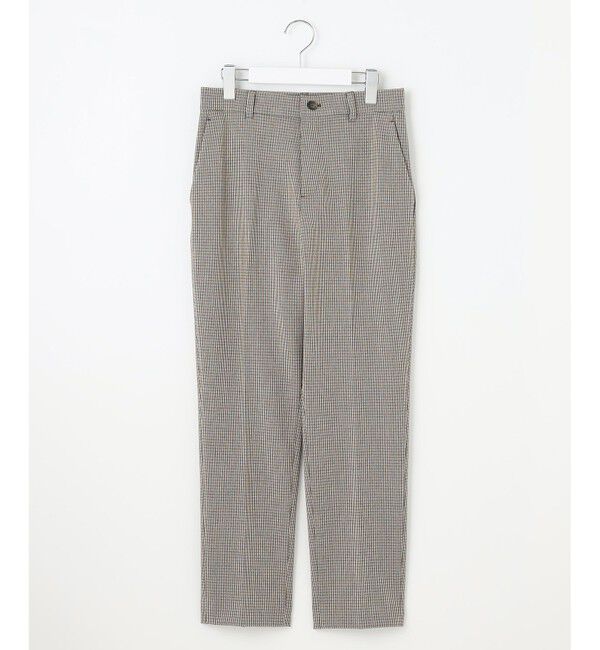 自由区「【撥水加工・洗える】TRギャバチェック柄テーパード パンツ」|その他|