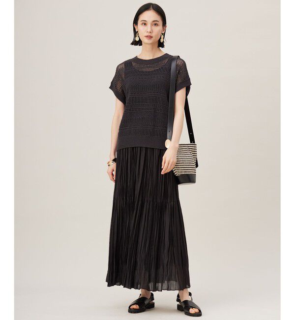 自由区「【洗える】レーシーリネンコットン ニット」|ニット・セーター|