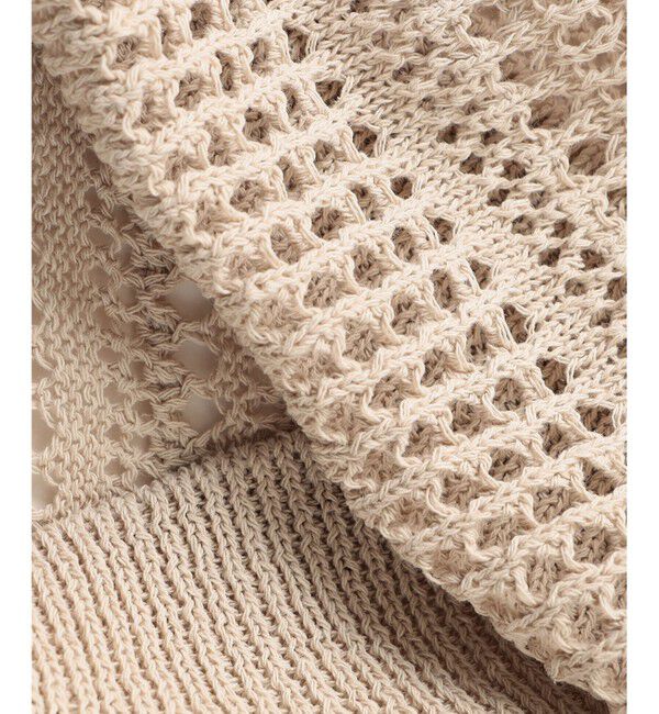 自由区「【洗える】レーシーリネンコットン ニット」|ニット・セーター|