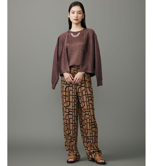 自由区「【カタログ掲載】カラーミックスラメスリーブレス ニット」|ニット・セーター|