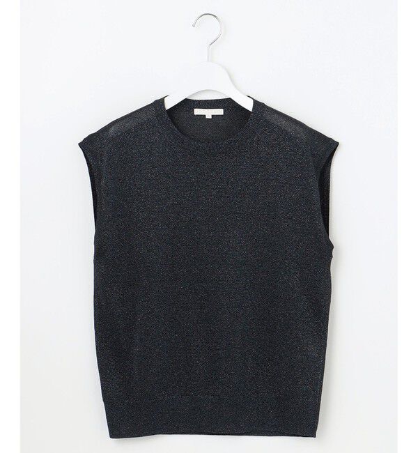 自由区「【カタログ掲載】カラーミックスラメスリーブレス ニット」|ニット・セーター|