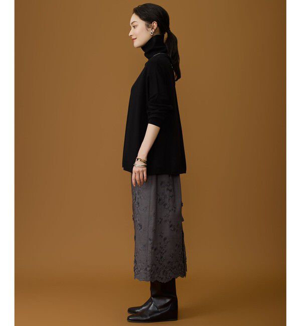 自由区「ウォームレーヨンストレッチハイネック ニット」|ニット・セーター|