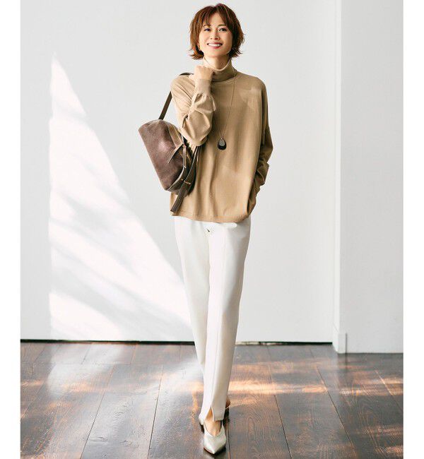 自由区「ウォームレーヨンストレッチハイネック ニット」|ニット・セーター|