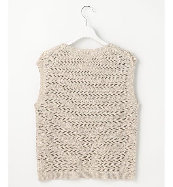 自由区「【SHIHOさん着用】リネンフリンジ ベスト」|ベスト・ジレ|