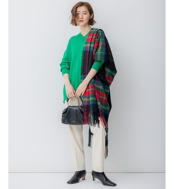 23区「カシミヤ チェック柄 ストール」|ストール|