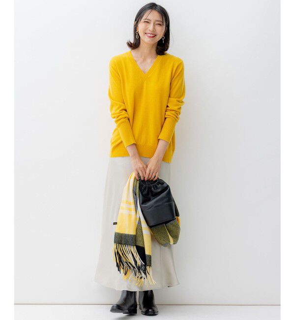 23区「カシミヤ チェック柄 ストール」|ストール|