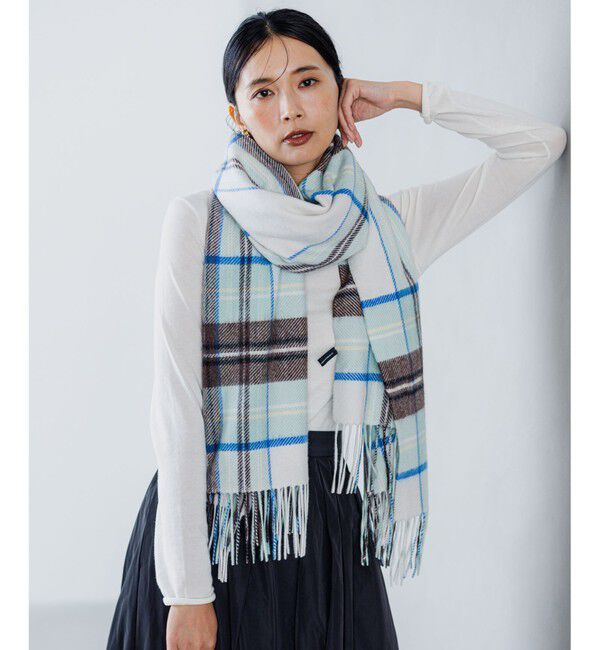 23区「カシミヤ チェック柄 ストール」|ストール|ｽﾓｰｷｰｸ