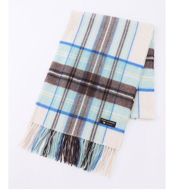 23区「カシミヤ チェック柄 ストール」|ストール|