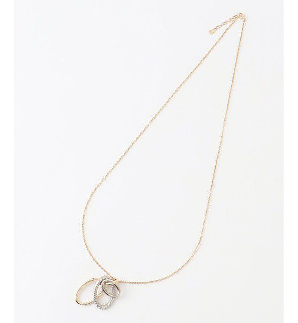 23区「トリプル リング ネックレス」|ネックレス|ゴールド系