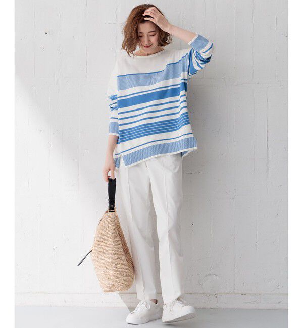 23区「【洗える】コットンサテンストレッチ テーパードパンツ」|その他|