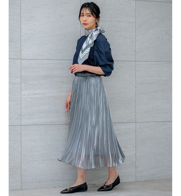23区「シャイニー プリーツスカート」|スカート|